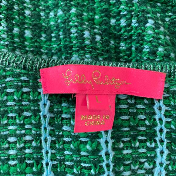 Lilly Pulitzer Simora Cardigan Evergreen Exotic Tweed - Picture 9 of 10